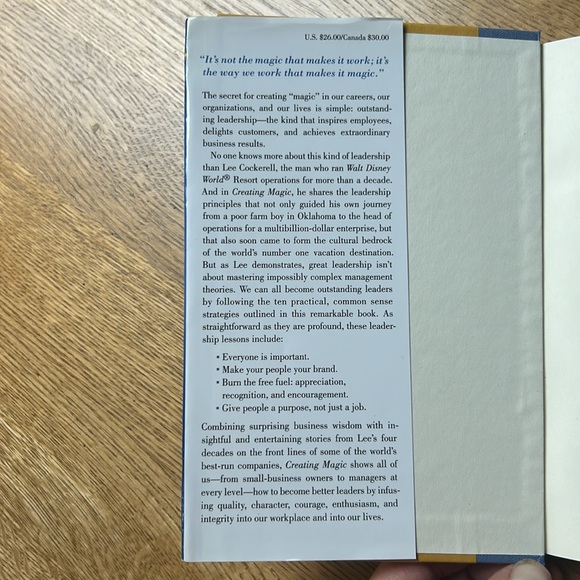 2 Disney Creating Magic & Time Management Magic Hardback Books by Lee Cockerell - Picture 10 of 16